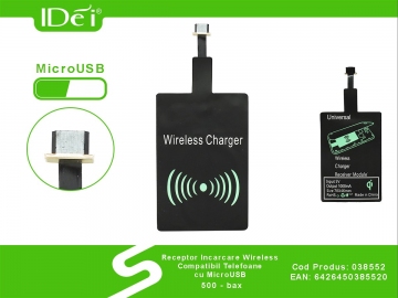 Receptor Incarcare Wireless Compatibil Telefoane cu MicroUSB 038552