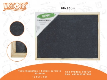 Tabla Magnetica + Scriere cu Creta 60x90cm 039728