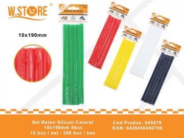 Set Baton Silicon Colorat 10x190mm 5buc 045879