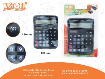 Calculator cu Solar Digital de Birou J3003 048675