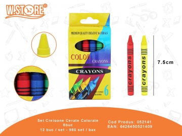 Set Creioane Cerate Colorate 6buc 052141