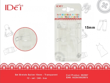 Set Bretele Sutien 15mm - Transparent 062087