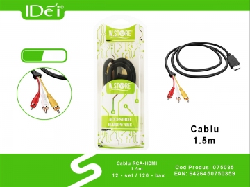 Cablu RCA-HDMI 1.5m 075035