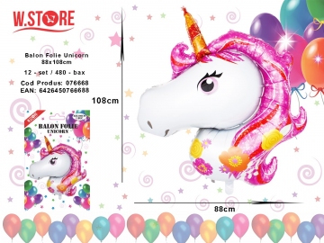 Balon Folie Unicorn 88x108cm 076668