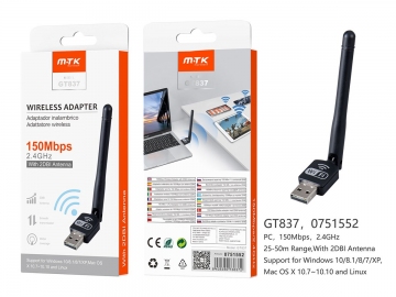 Mini adaptor Wi-Fi cu antena 2DBI 150MBPS 0751552