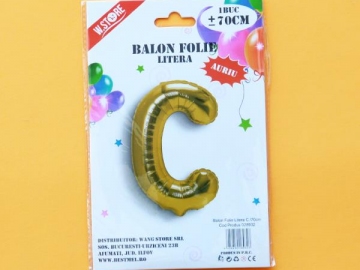 Balon Folie Auriu Litera C 70cm 028932