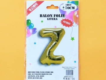 Balon Folie Auriu Litera Z 70cm 028955