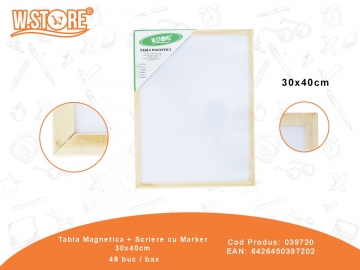 Tabla Magnetica + Scriere cu Marker 30x40cm 039720