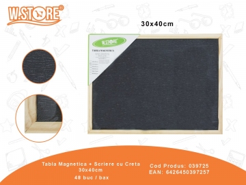 Tabla Magnetica + Scriere cu Creta 30x40cm 039725
