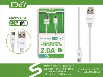 Incarcator Cablu de Date Micro USB 1m 2A 045766