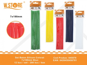 Set Baton Silicon Colorat 7x190mm 6buc 045878