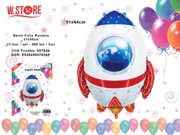 Balon Folie Racheta 51x64cm 057958