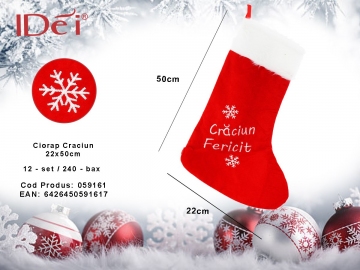 Ciorap Craciun 22x50cm 059161