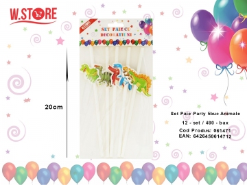 Set Paie Party 5buc Animale 061471