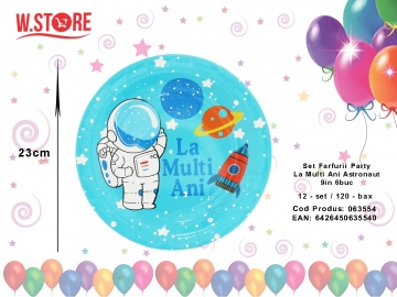Set Farfurii Party La Multi Ani Astronaut 9in 6buc 063554