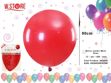 Balon Jumbo 90cm Rosu 063839