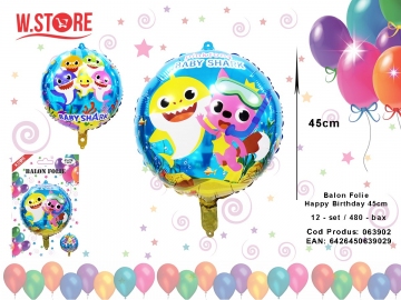 Balon Folie Happy Birthday 45cm 063902