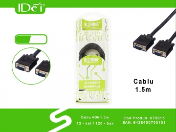 Cablu VGA 1.5m 075015