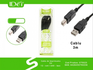 Cablu de Imprimanta 3m 075023
