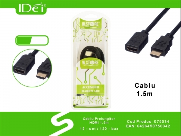 Cablu Prelungitor HDMI 1.5m 075034