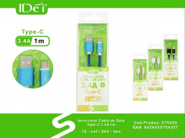 Incarcator Cablu de Date Type-C 3.4A 1m 075435