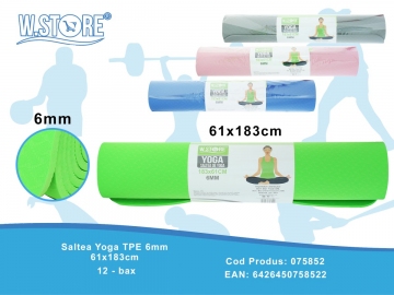 Saltea Yoga TPE 6mm 61x183cm 075852