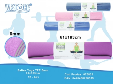 Saltea Yoga TPE 6mm 61x183cm 075853