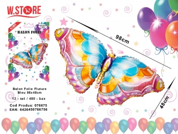 Balon Folie Fluture Bleu 98x48cm 076675
