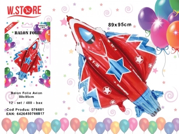 Balon Folie Avion 89x95cm 076681