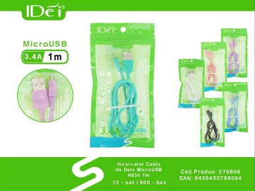 Incarcator Cablu de Date MicroUSB H034 1m 076806