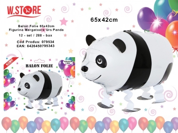 Balon Folie 65x42cm Figurina Mergatoare Urs Panda 079534