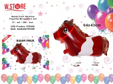 Balon Folie 64x43cm Figurina Mergatoare Cal 079539