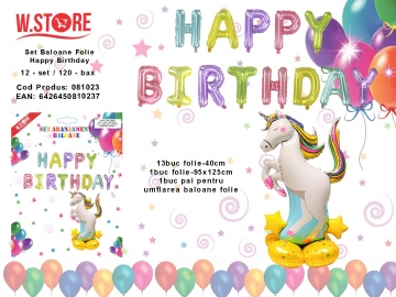 Set Baloane Folie Happy Birthday 081023
