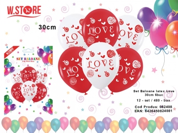 Set Baloane latex Love 30cm 6buc 082408