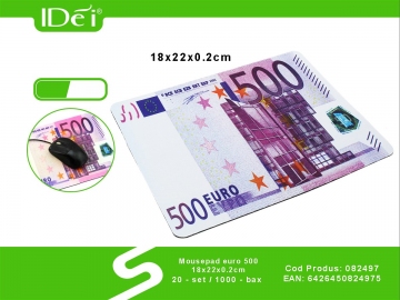 Mousepad euro 500 18x22x0.2cm 082497