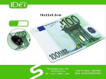 Mousepad euro 100 18x22x0.2cm 082498
