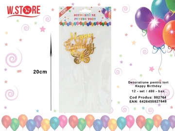 Decoratiune pentru tort Happy Birthday 082764