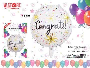 Balon folie Congrats 45cm 083013