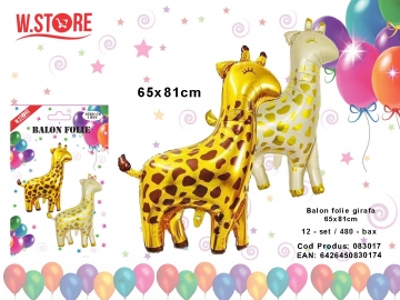 Balon folie girafa 65x81cm 083017