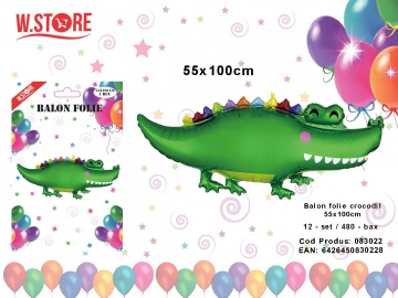 Balon folie crocodil 55x100cm 083022