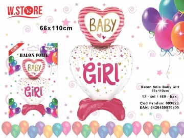 Balon folie Baby Girl 66x110cm 083023