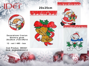 Decoratiune Craciun Stickere geam 20x25cm JT20-XR214 083321