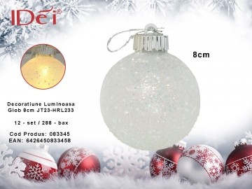 Decoratiune Luminoasa Glob 8cm JT23-HRL233 083345