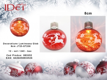 Decoratiune Luminoasa Glob 8cm JT23-ST206 083352