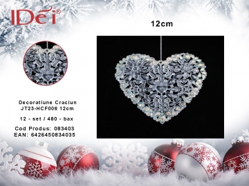 Decoratiune Craciun JT23-HCF006 12cm 083403