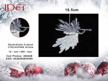 Decoratiune Craciun JT23-HCF059 16.5cm 083408