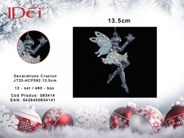 Decoratiune Craciun JT23-HCF092 13.5cm 083414