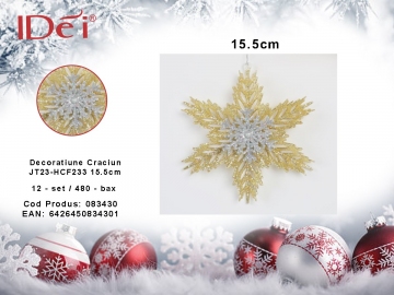 Decoratiune Craciun JT23-HCF233 15.5cm 083430