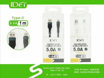 Incarcator Cablu de date Type-C 5A 1m 086328