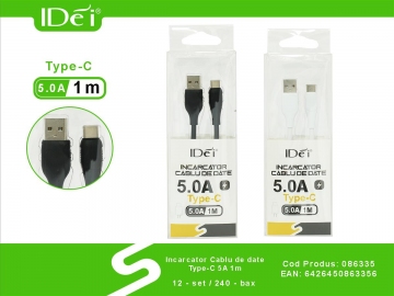 Incarcator Cablu de date Type-C 5A 1m 086335